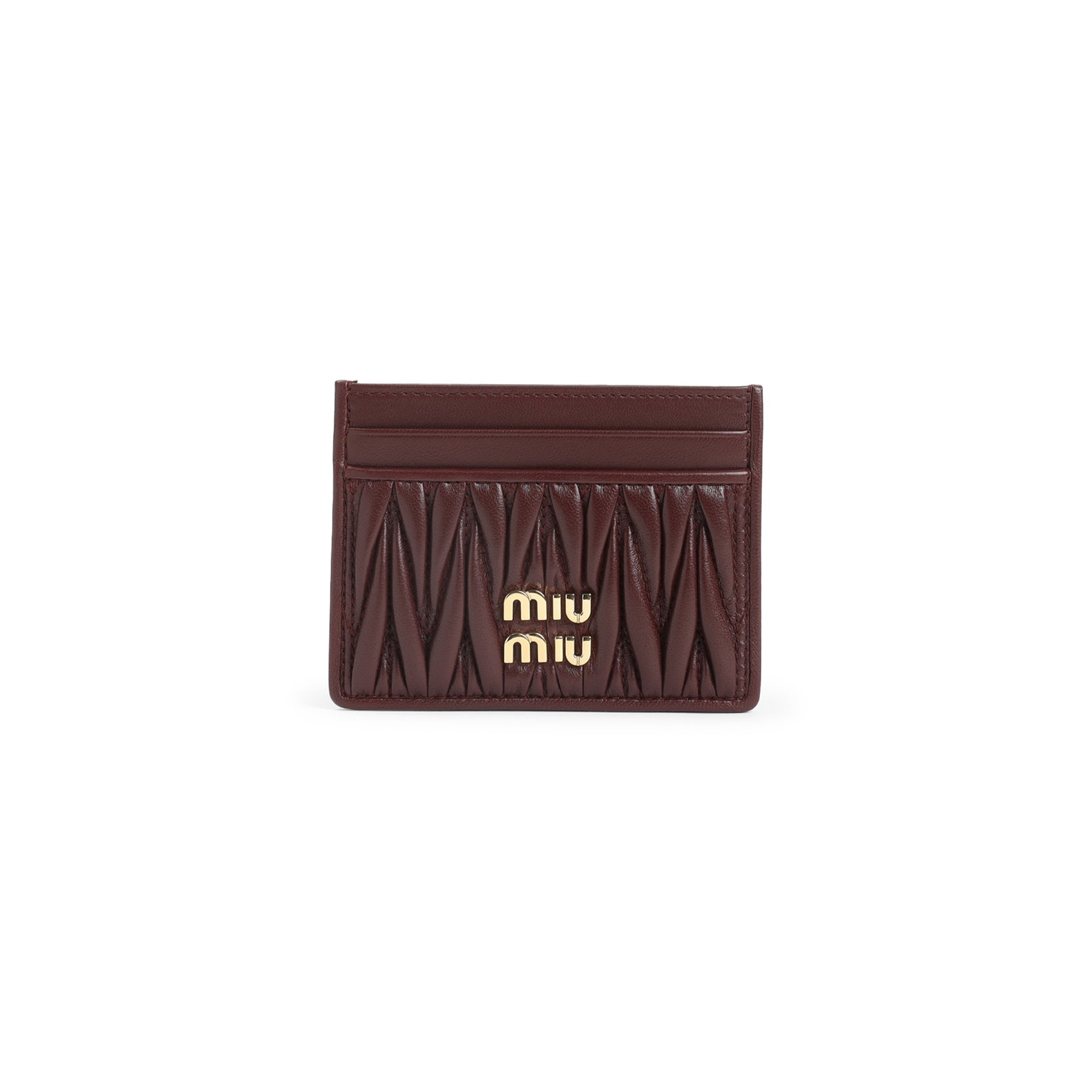 MIU MIU Mini Quilted Leather Cardholder