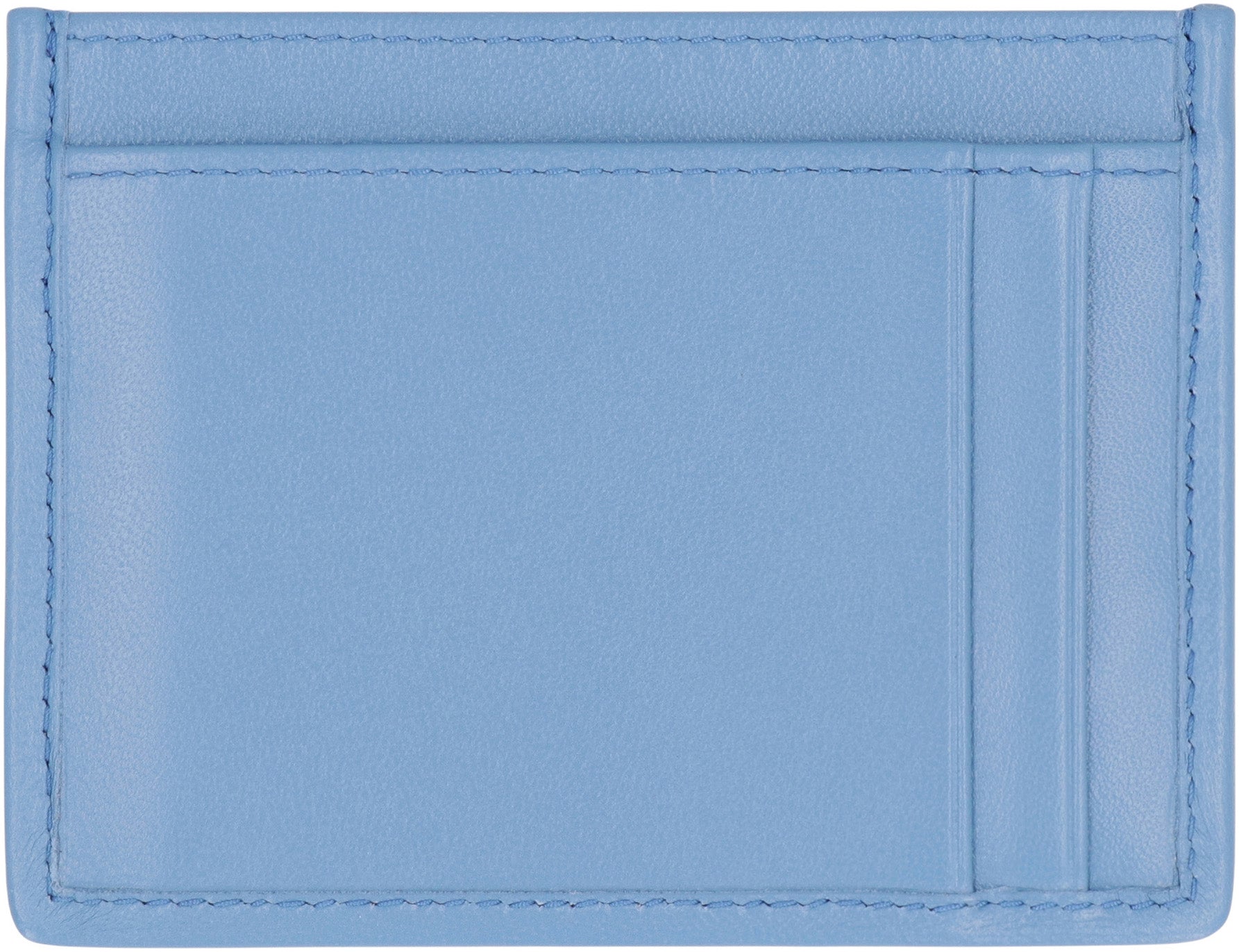 MIU MIU Mini Lambskin Card Holder with Gold Hardware