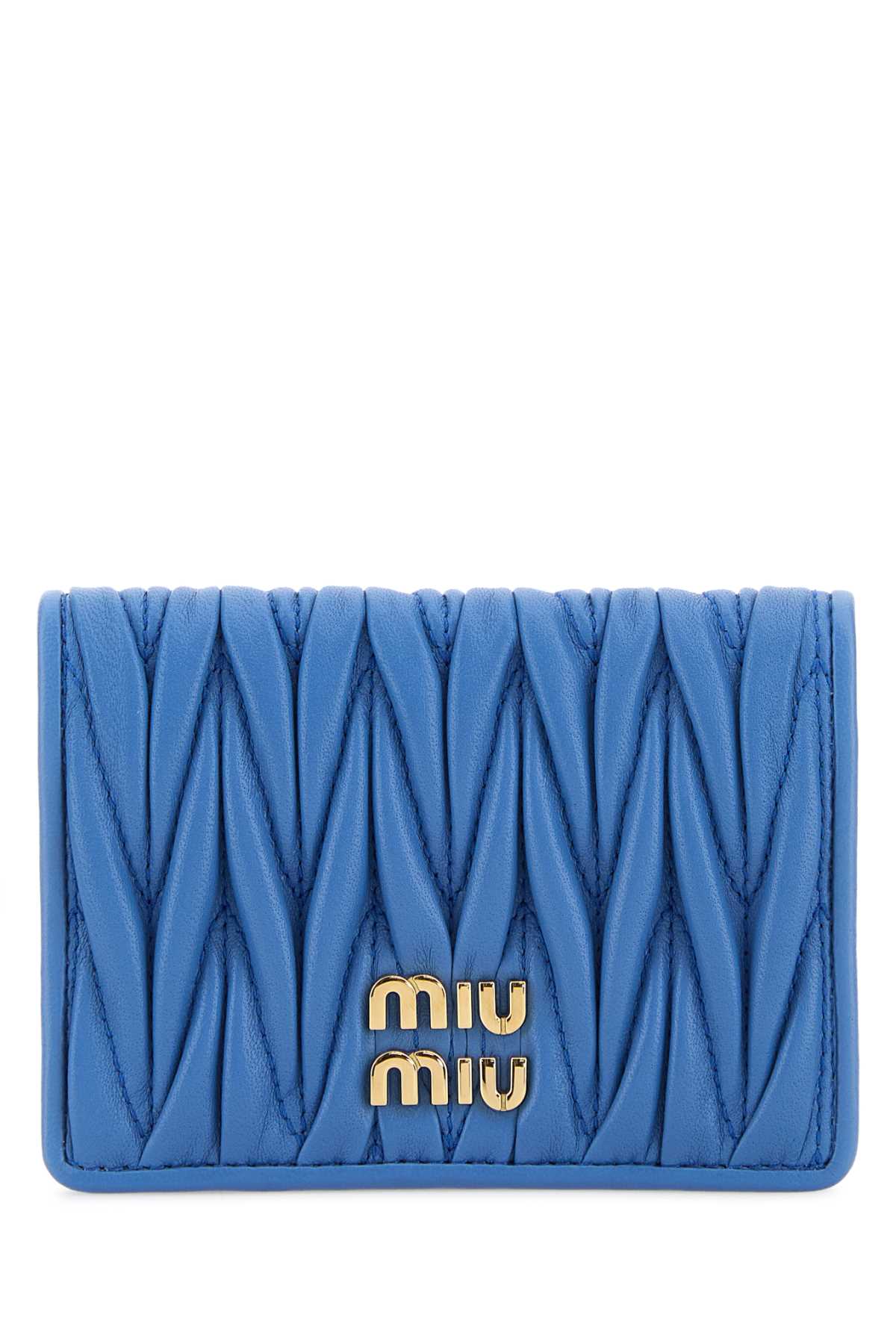 MIU MIU Mini Quilted Leather Wallet with Automatic Clasp