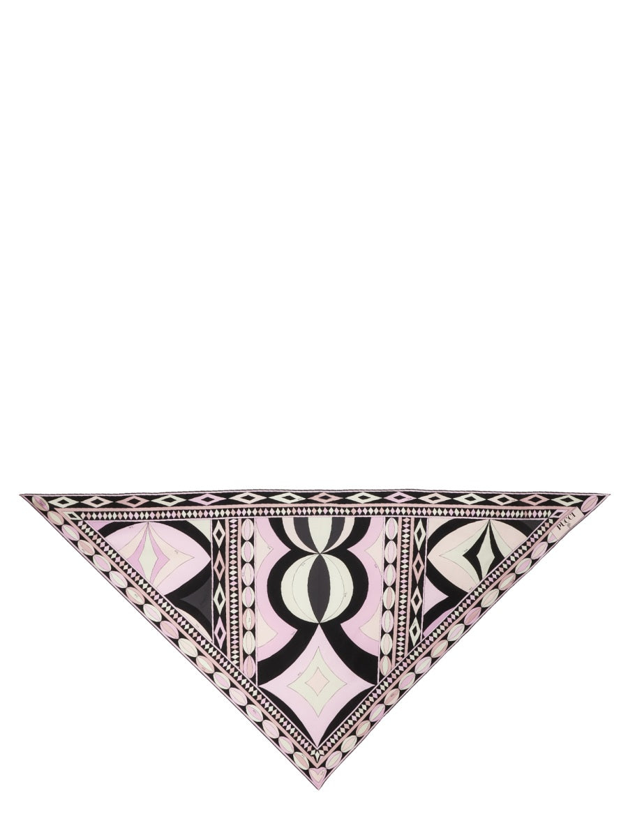 PUCCI Triangle Scarf in Necklace Print