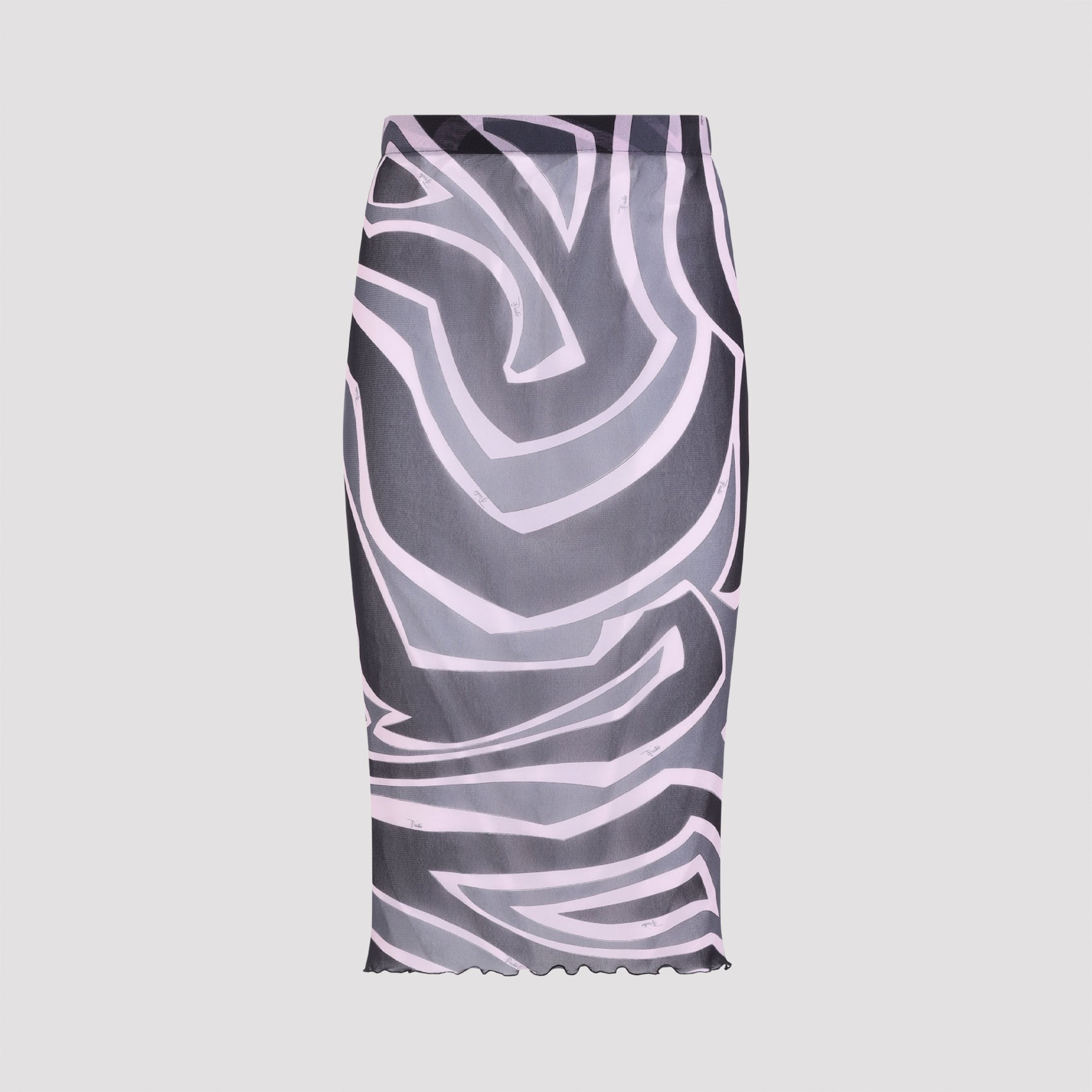EMILIO PUCCI Printed Tulle Long Midi Skirt