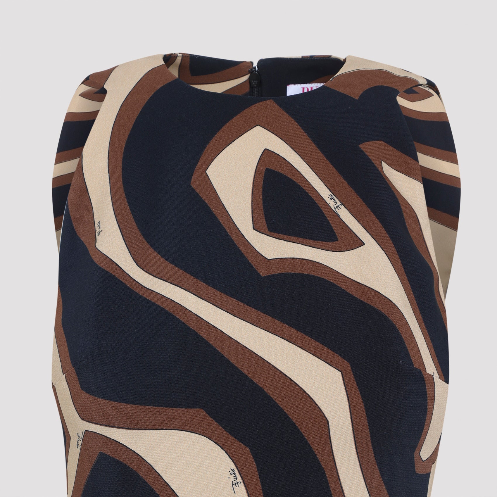 EMILIO PUCCI Geometric Pattern Sleeveless A-Line Mini Dress
