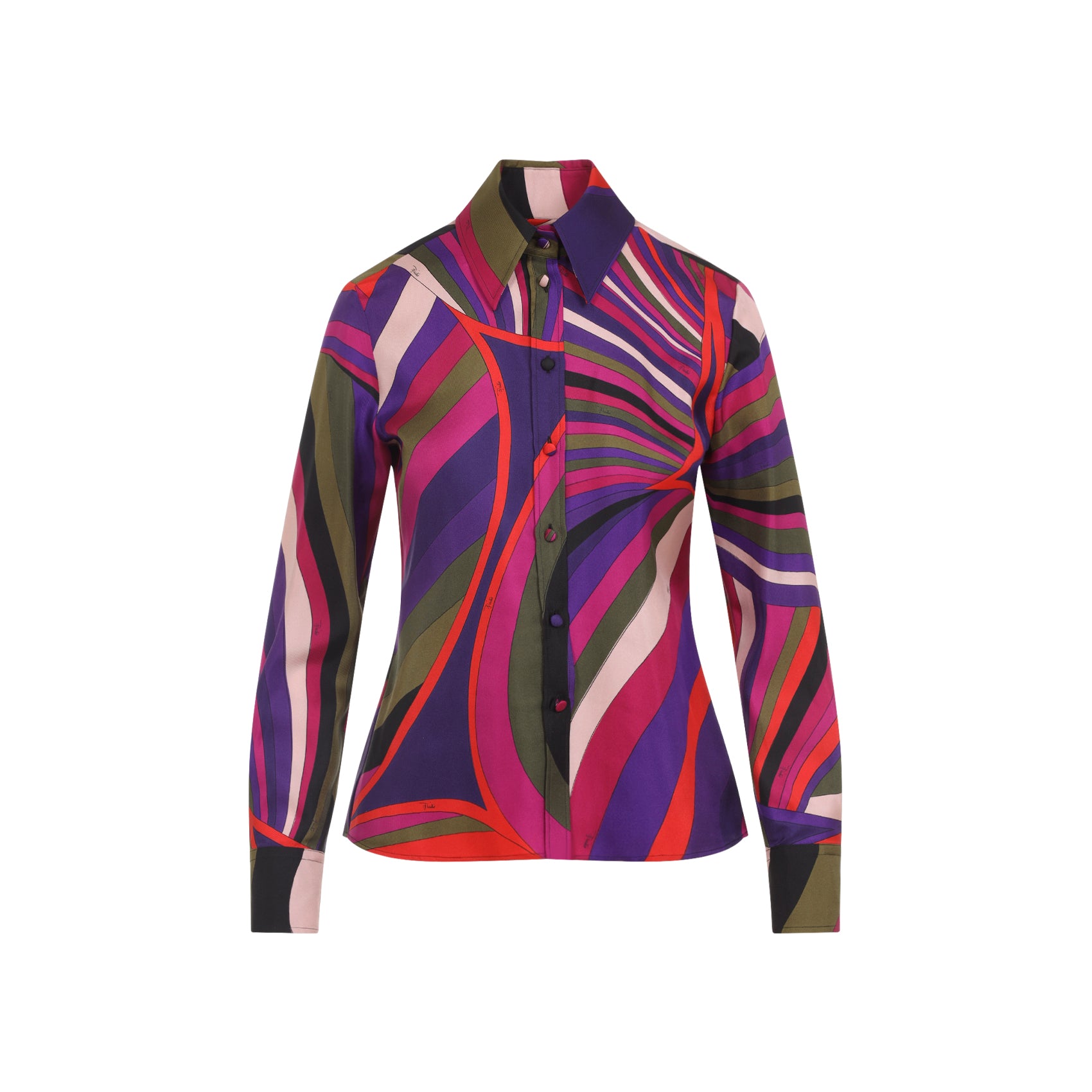 EMILIO PUCCI Printed Silk Shirt for Women - FW25 Collection