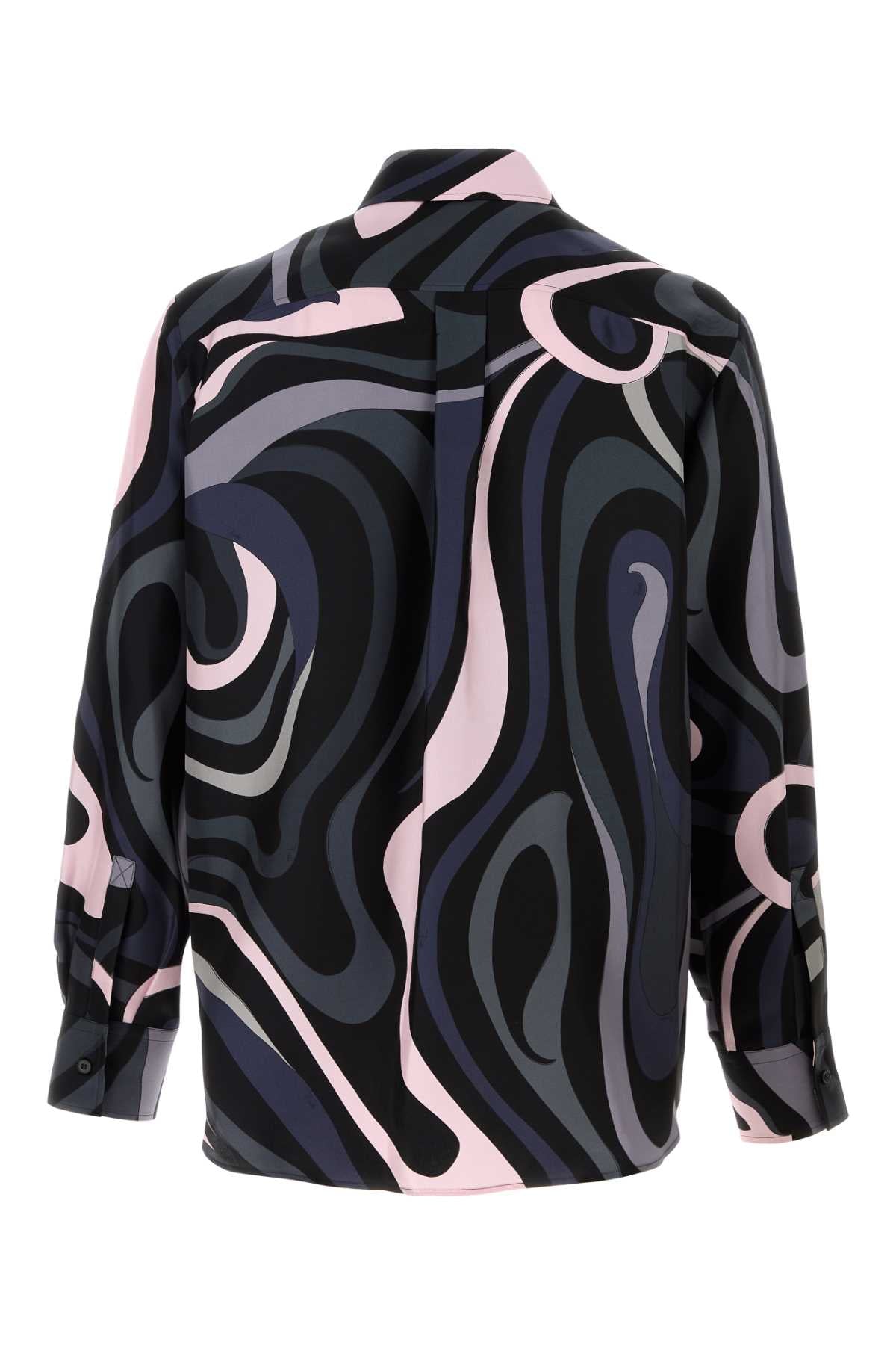 EMILIO PUCCI Printed Silk Twill Shirt for Men - FW25 Collection