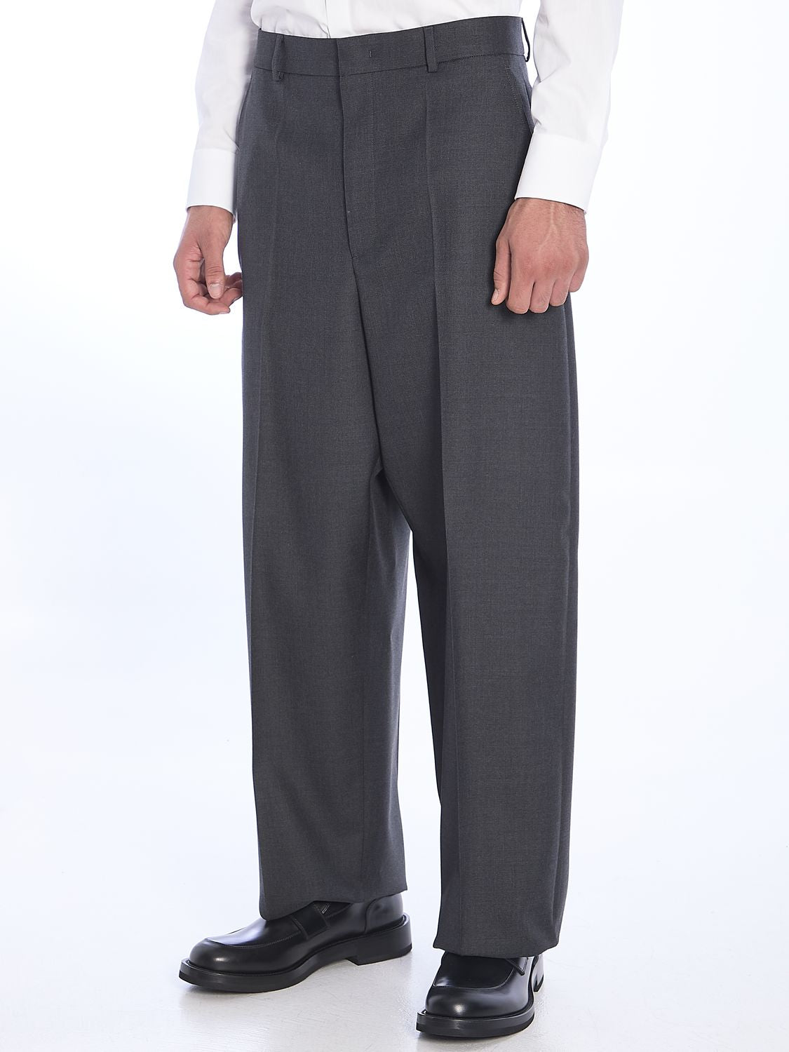 VALENTINO GARAVANI Straight-Leg Wool Trousers - Men’s Loose Fit