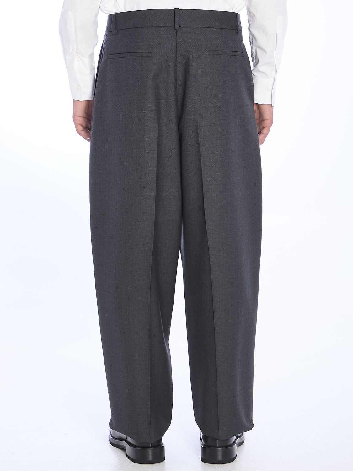 VALENTINO GARAVANI Straight-Leg Wool Trousers - Men’s Loose Fit