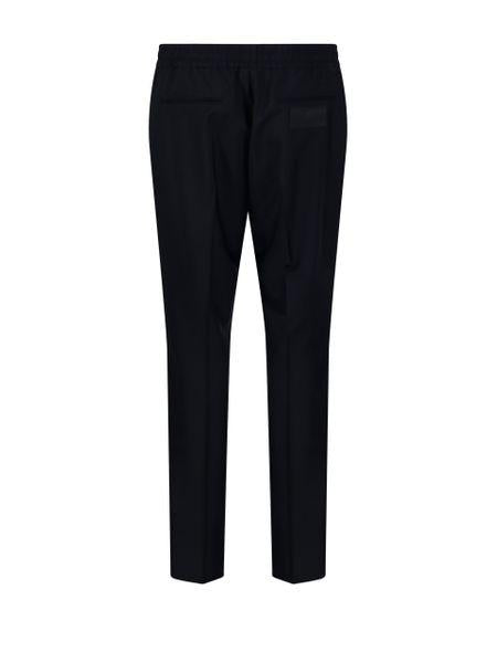 VALENTINO GARAVANI Wool Pants with Drawstring Waistband - Regular Fit