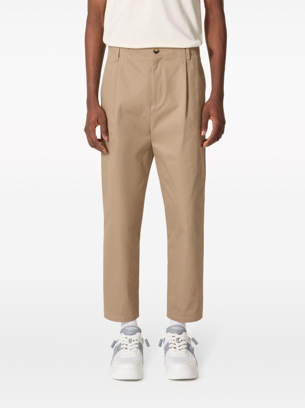 VALENTINO GARAVANI Classic Cotton Gabardine Pants for Men
