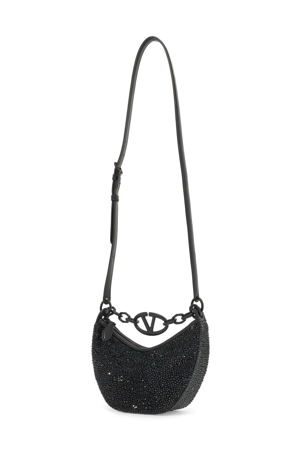 VALENTINO GARAVANI Mini Embellished Leather Hobo Handbag