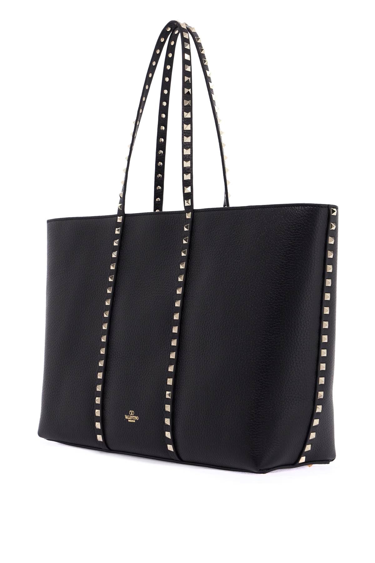 VALENTINO GARAVANI Rockstud Mini Leather Tote Handbag