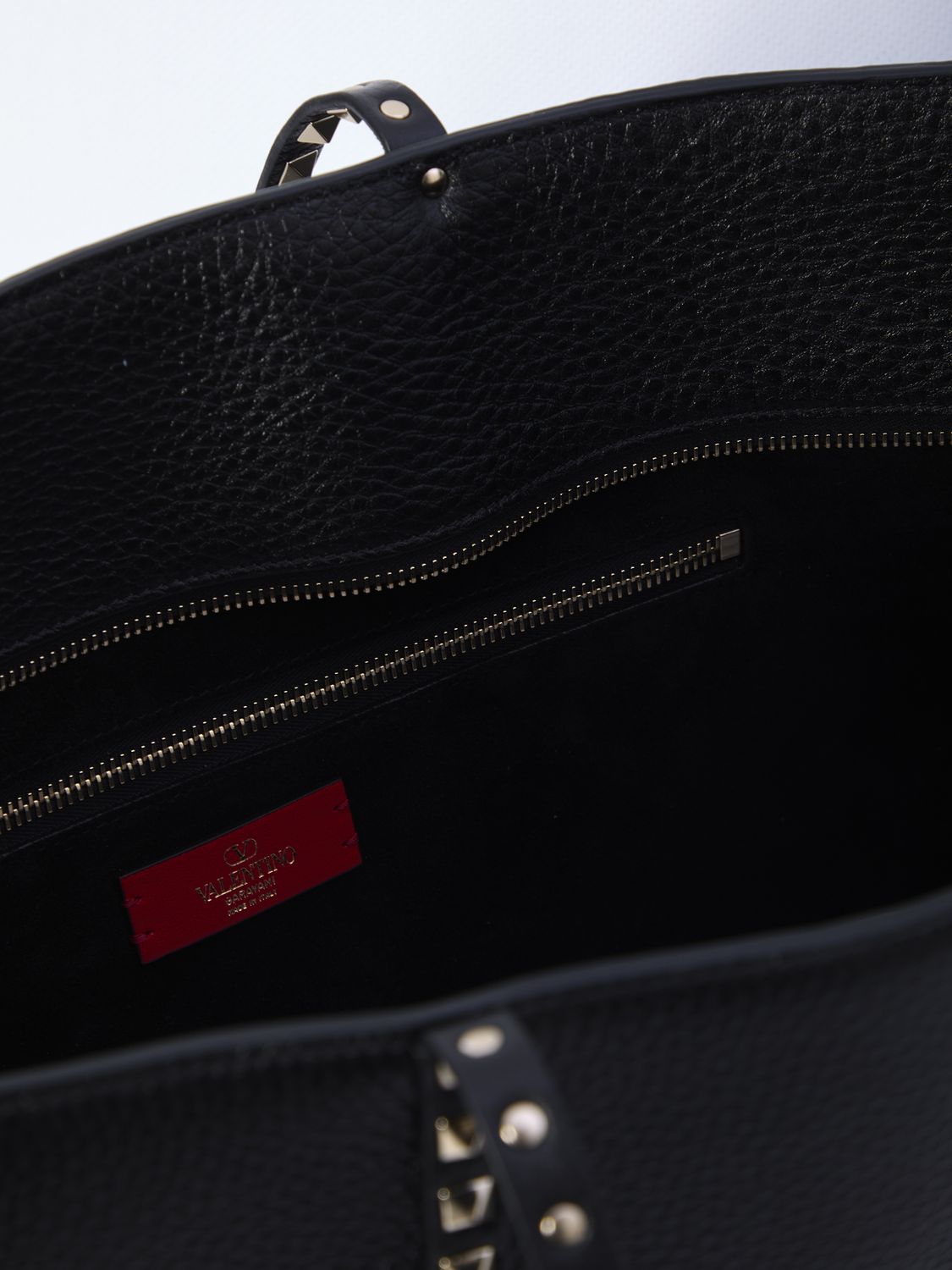 VALENTINO GARAVANI Rockstud Mini Leather Tote Handbag