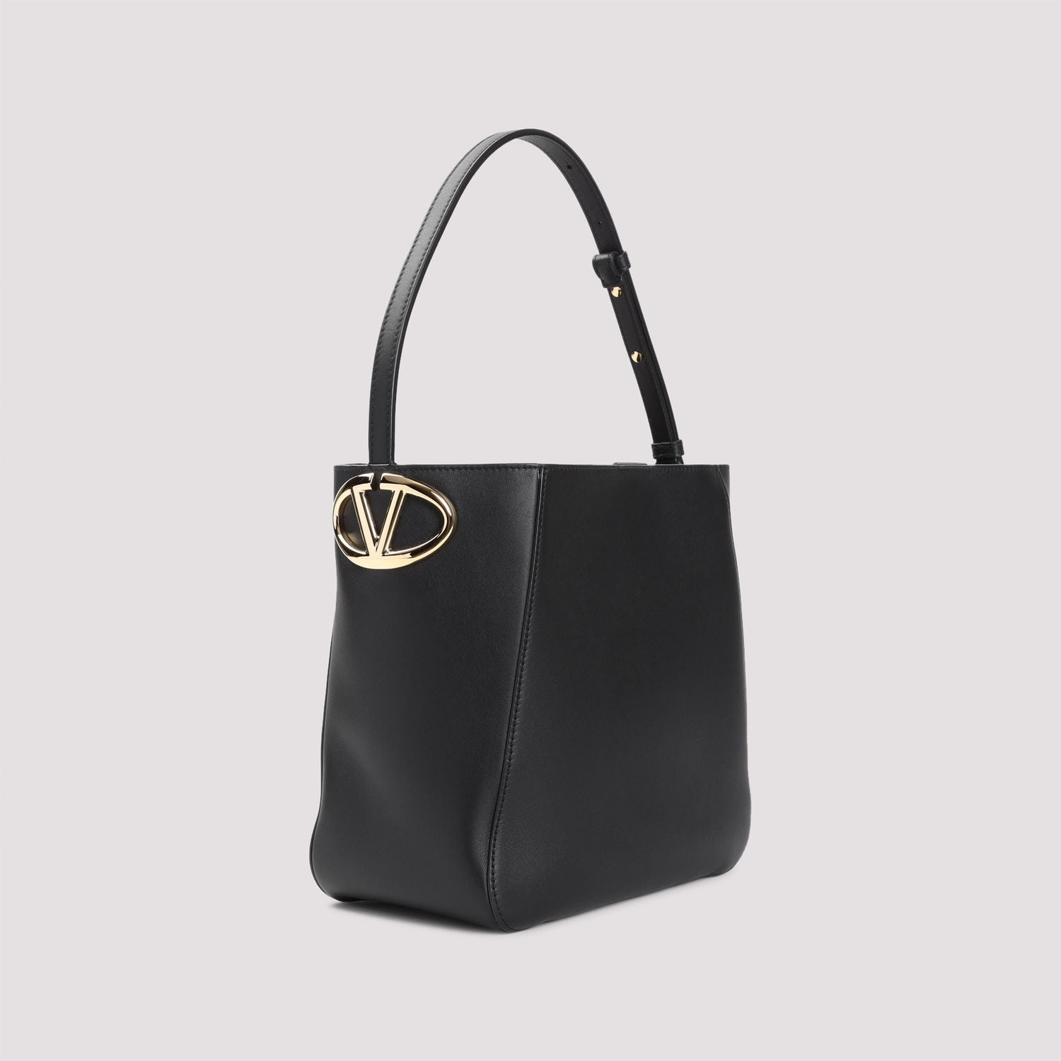 VALENTINO GARAVANI Leather Vlogo Bucket Handbag