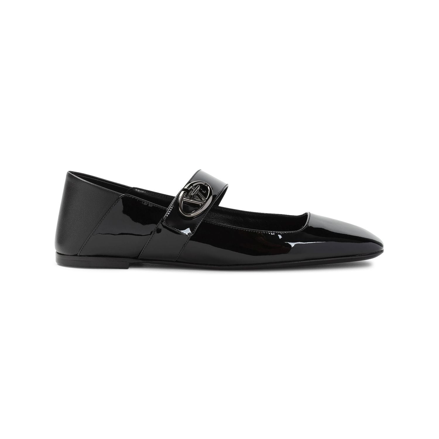 VALENTINO GARAVANI Mini Leather Vlogo Locker Ballerinas for Women