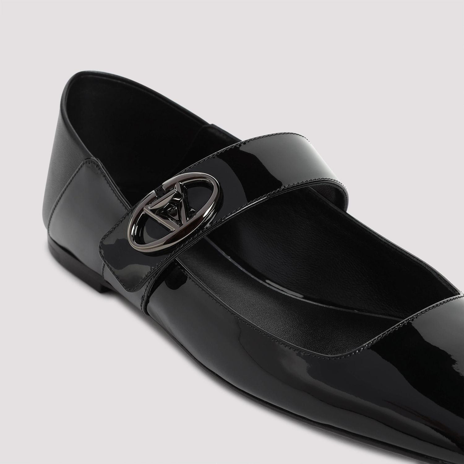 VALENTINO GARAVANI Mini Leather Vlogo Locker Ballerinas for Women