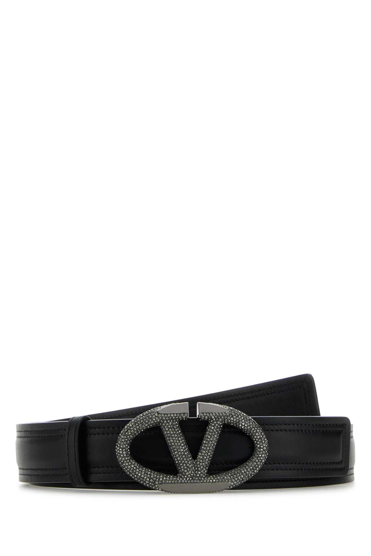 VALENTINO GARAVANI Bold Edition Leather Vlogo Belt - Women's Accessory H. 20