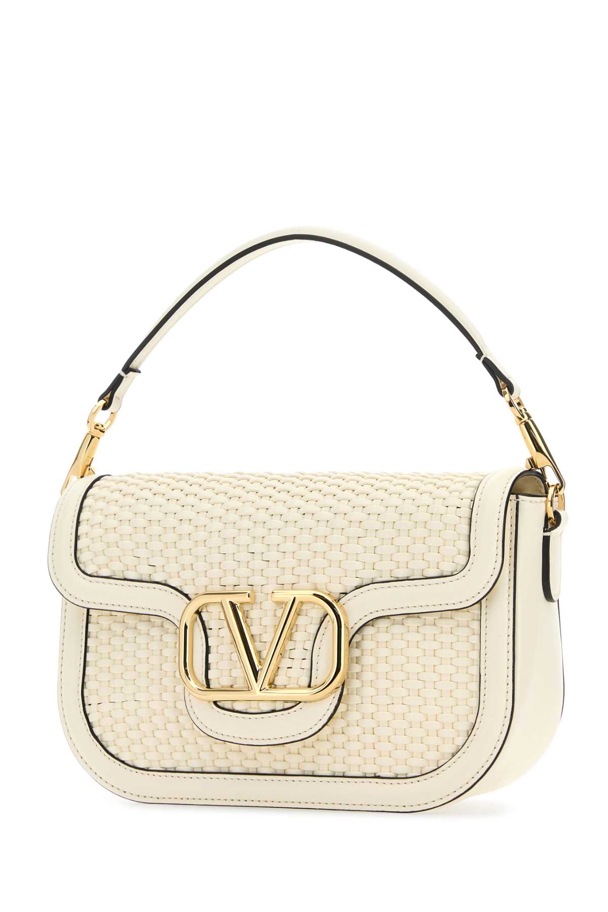 VALENTINO GARAVANI Ivory Leather Alltime Shoulder Mini Handbag