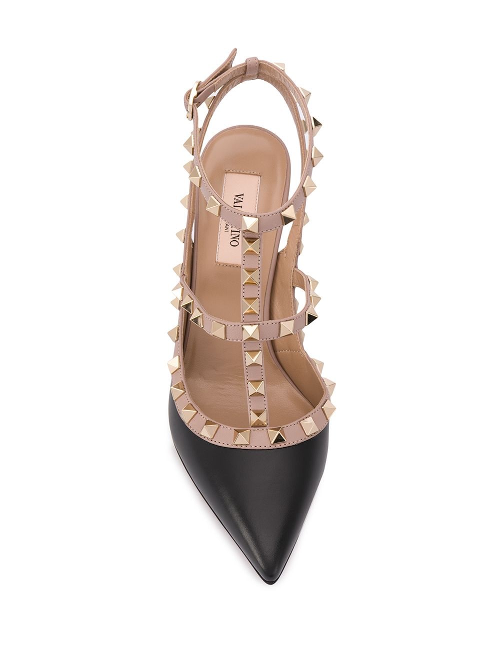 VALENTINO GARAVANI Rockstud Leather Pumps with Ankle Closure