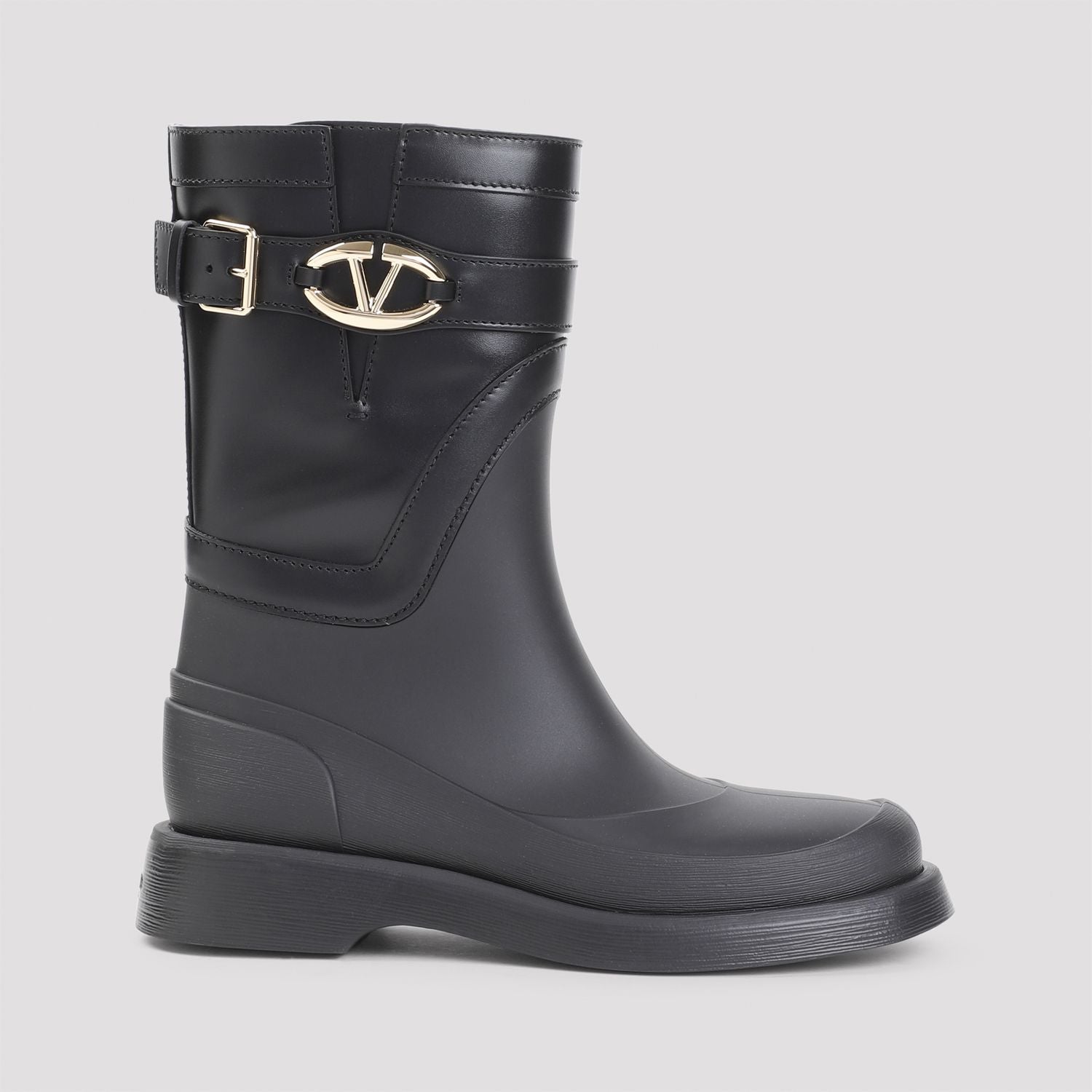 VALENTINO GARAVANI Bold Rubber and Leather Boots for Women
