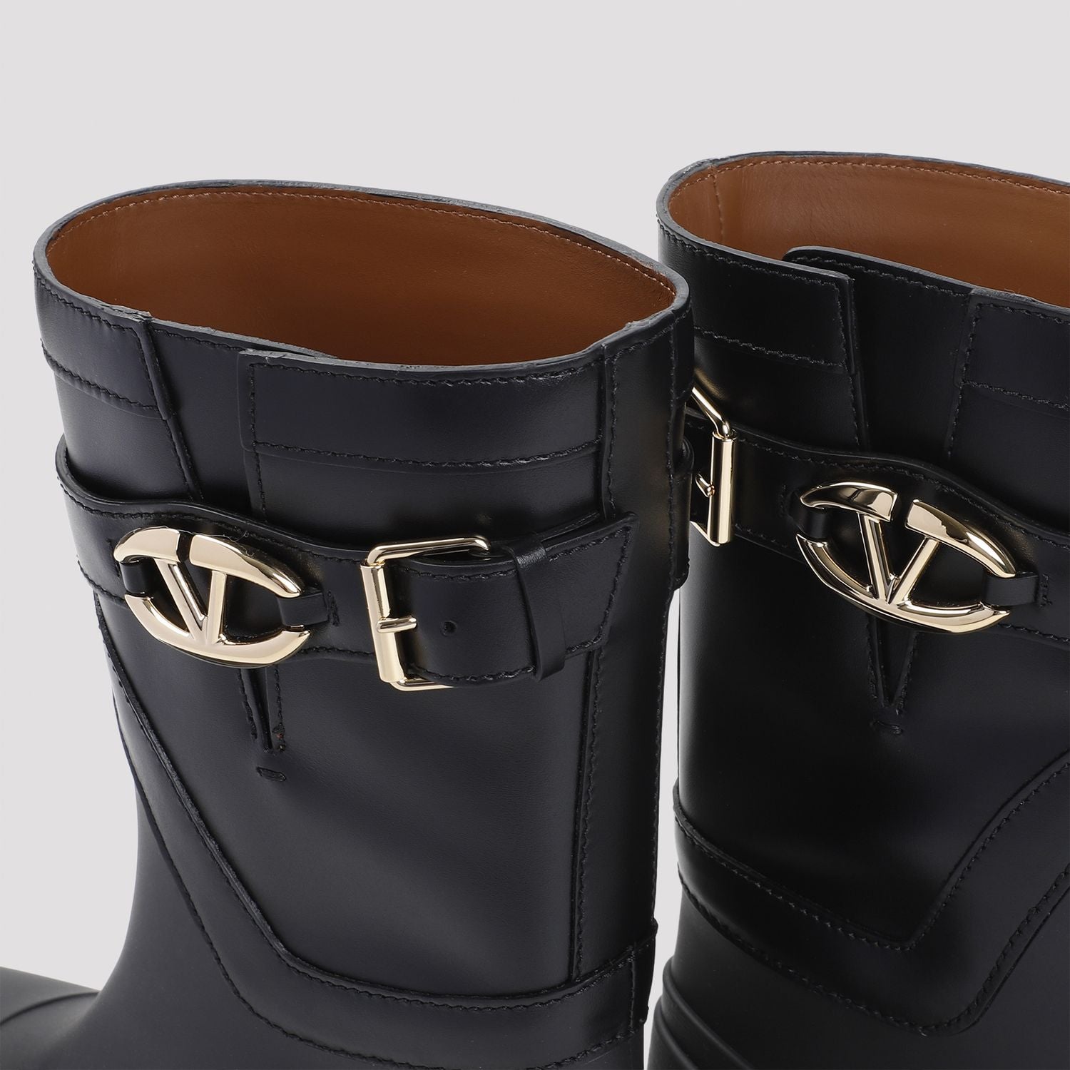 VALENTINO GARAVANI Bold Rubber and Leather Boots for Women