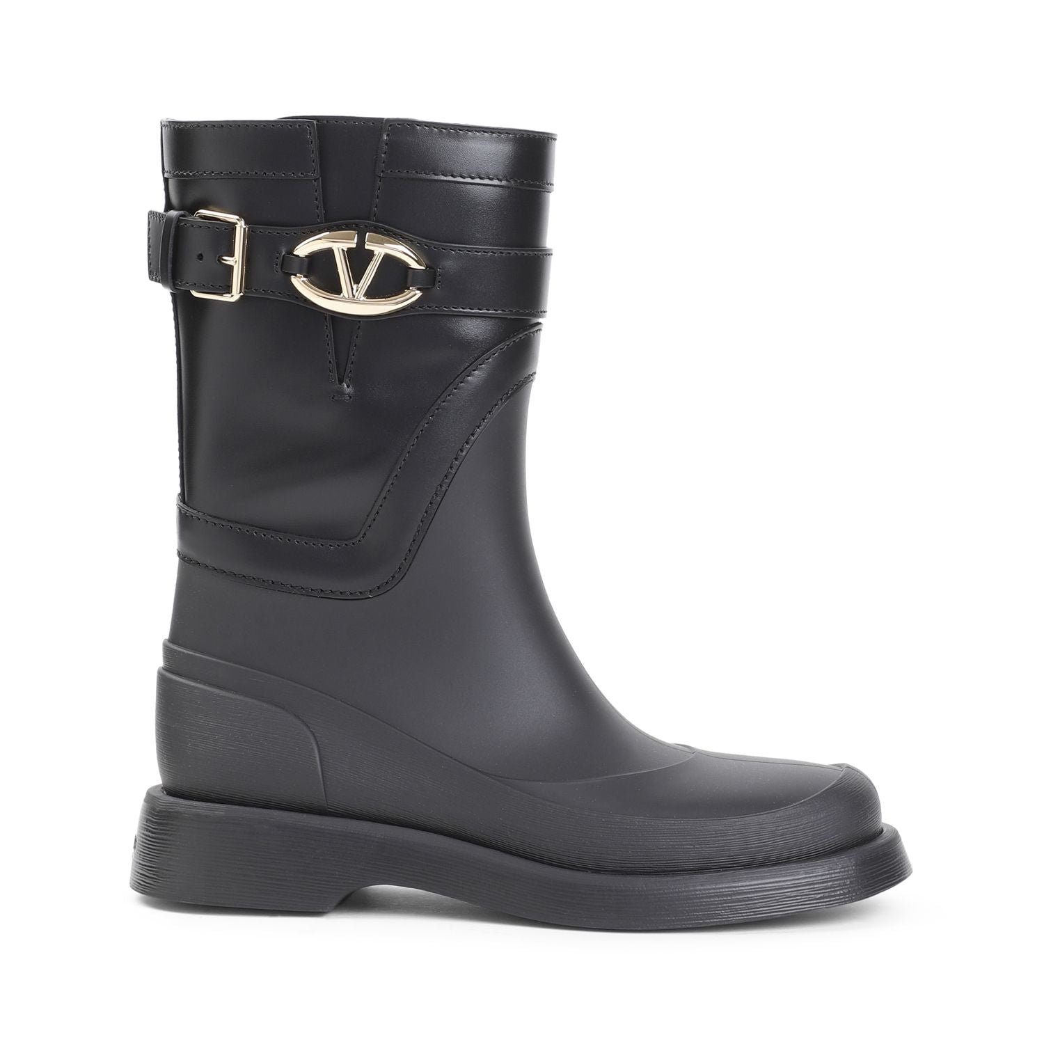 VALENTINO GARAVANI Bold Rubber and Leather Boots for Women