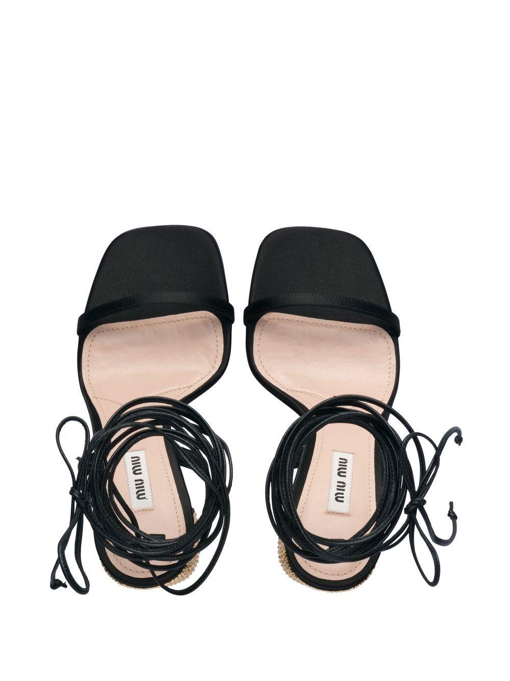 MIU MIU Mini Glitter & Gloss Sandals for Women