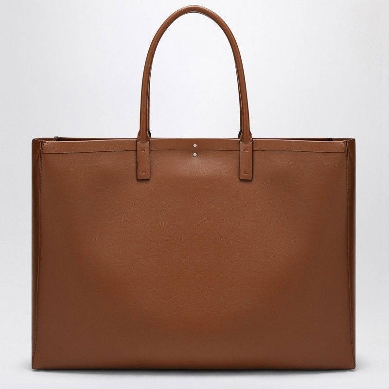 VALENTINO GARAVANI Bold Leather Vlogo Shopping Tote Handbag E/W