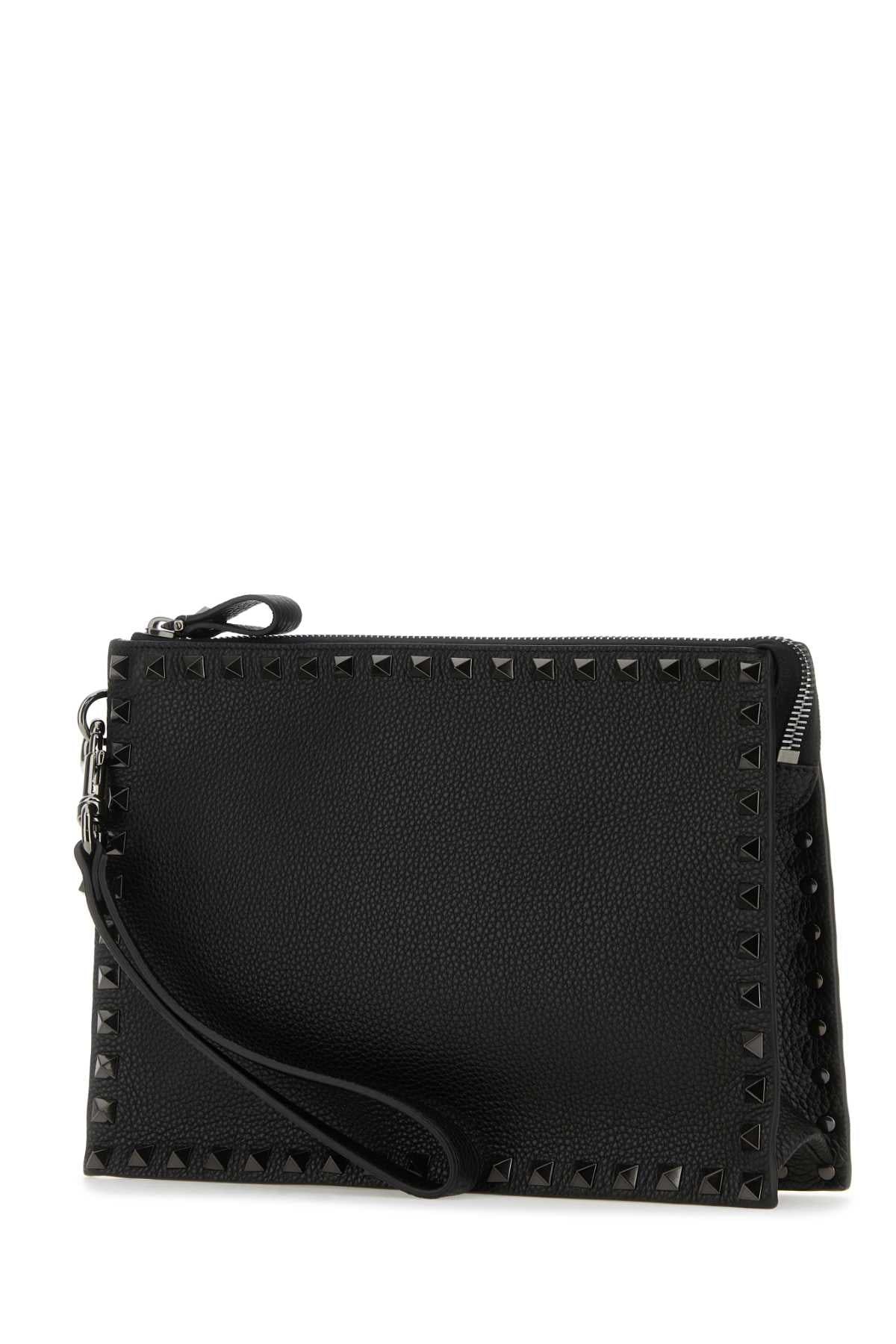 VALENTINO GARAVANI Rockstud Mini Leather Clutch for Men