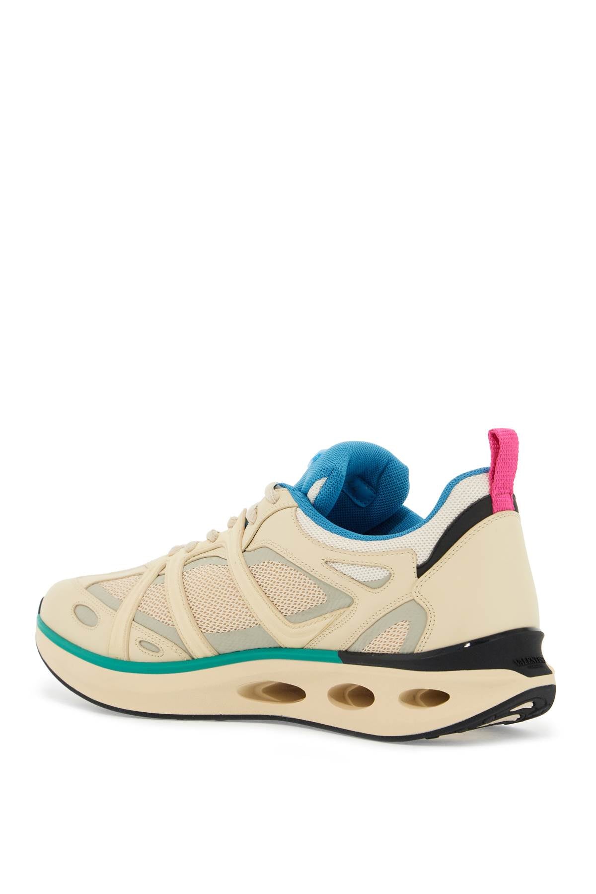 VALENTINO GARAVANI Multicolor Leather and Fabric EasyJog Sneakers for Men