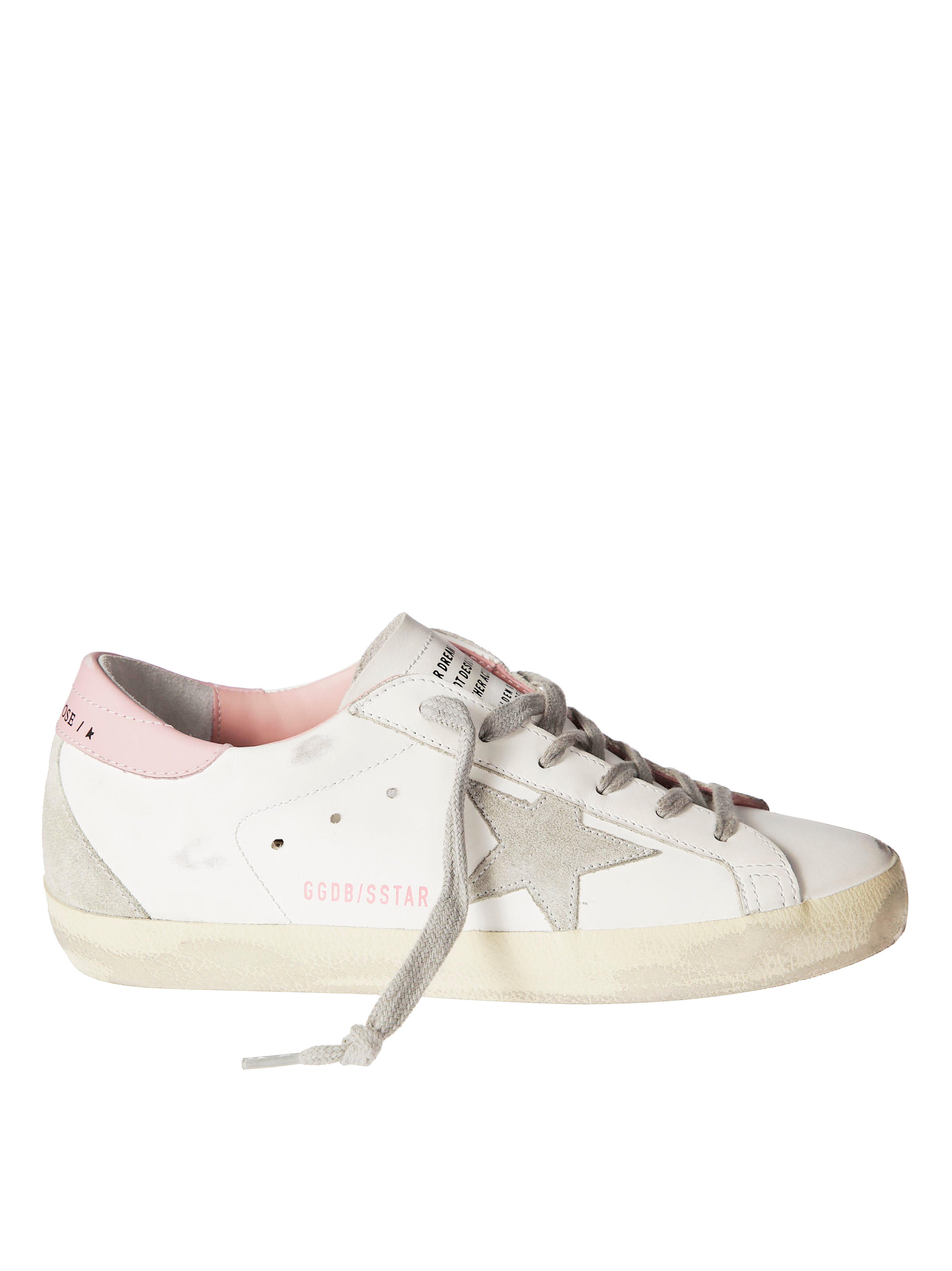 GOLDEN GOOSE Stylish Superstar Sneaker with Pink Heel Detail