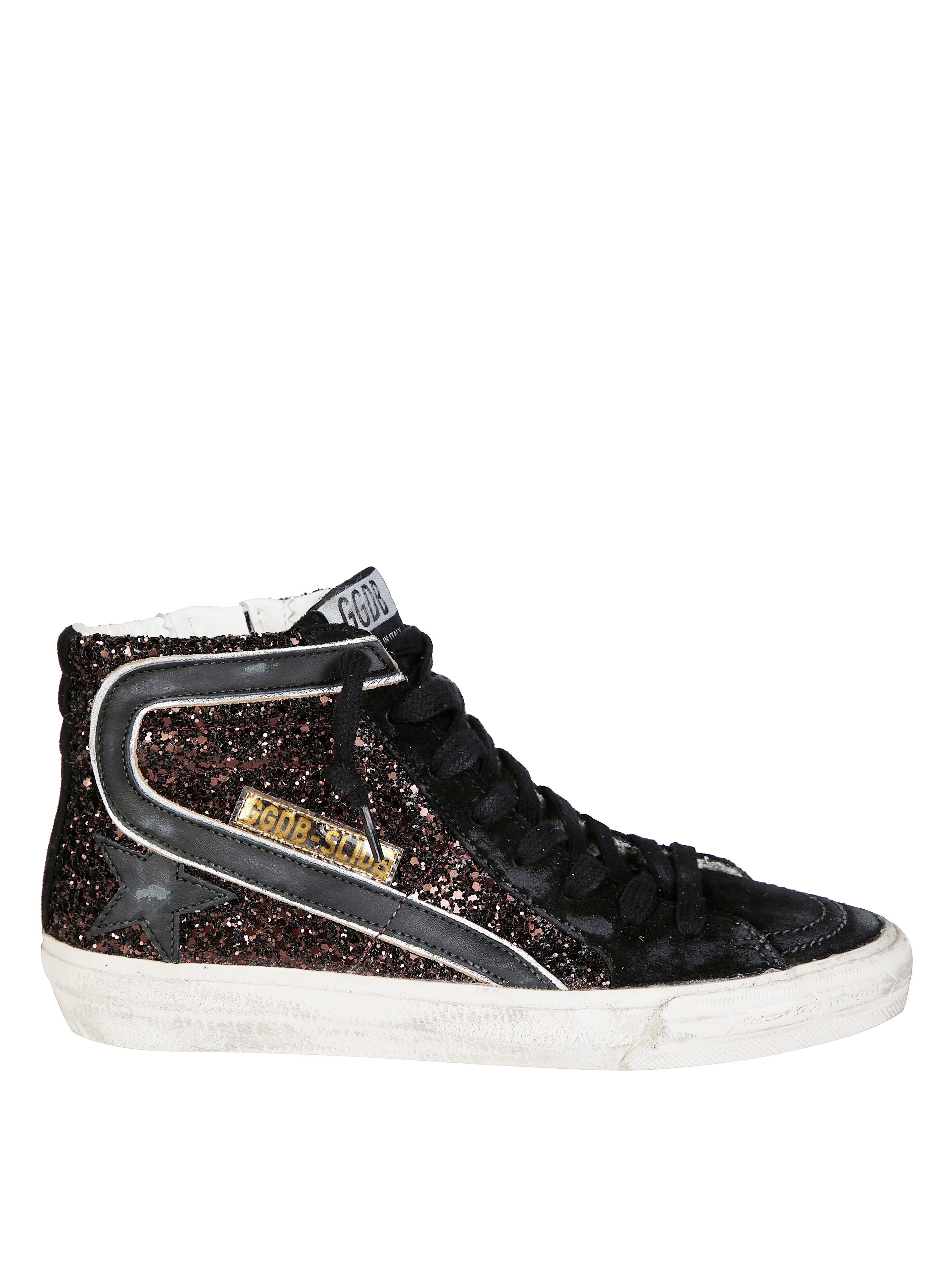 GOLDEN GOOSE Sneaker alta with Sparkling Glitter Upper
