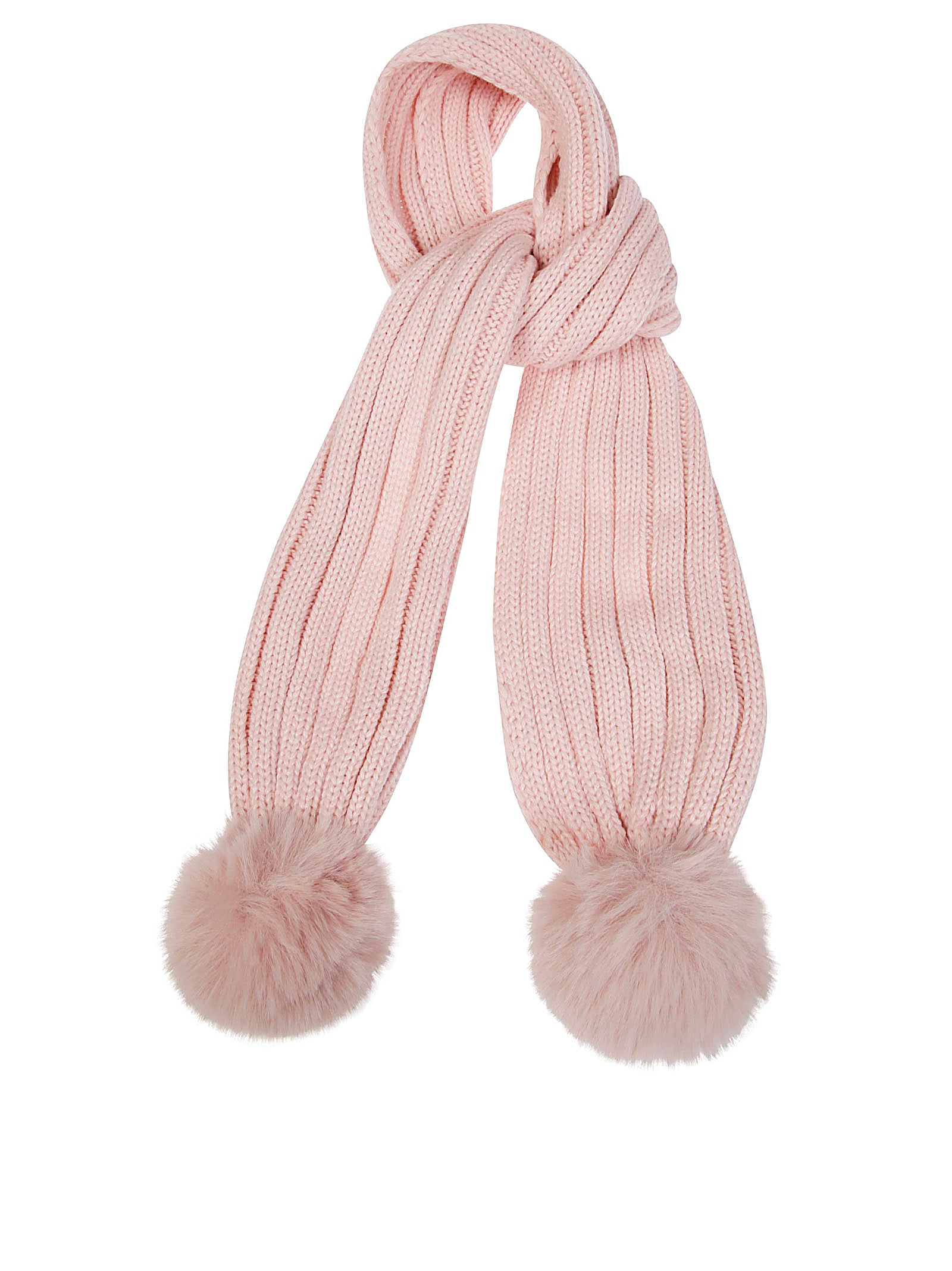 LIU JO KIDS Kids' Textured Scarf with Playful Pom Poms