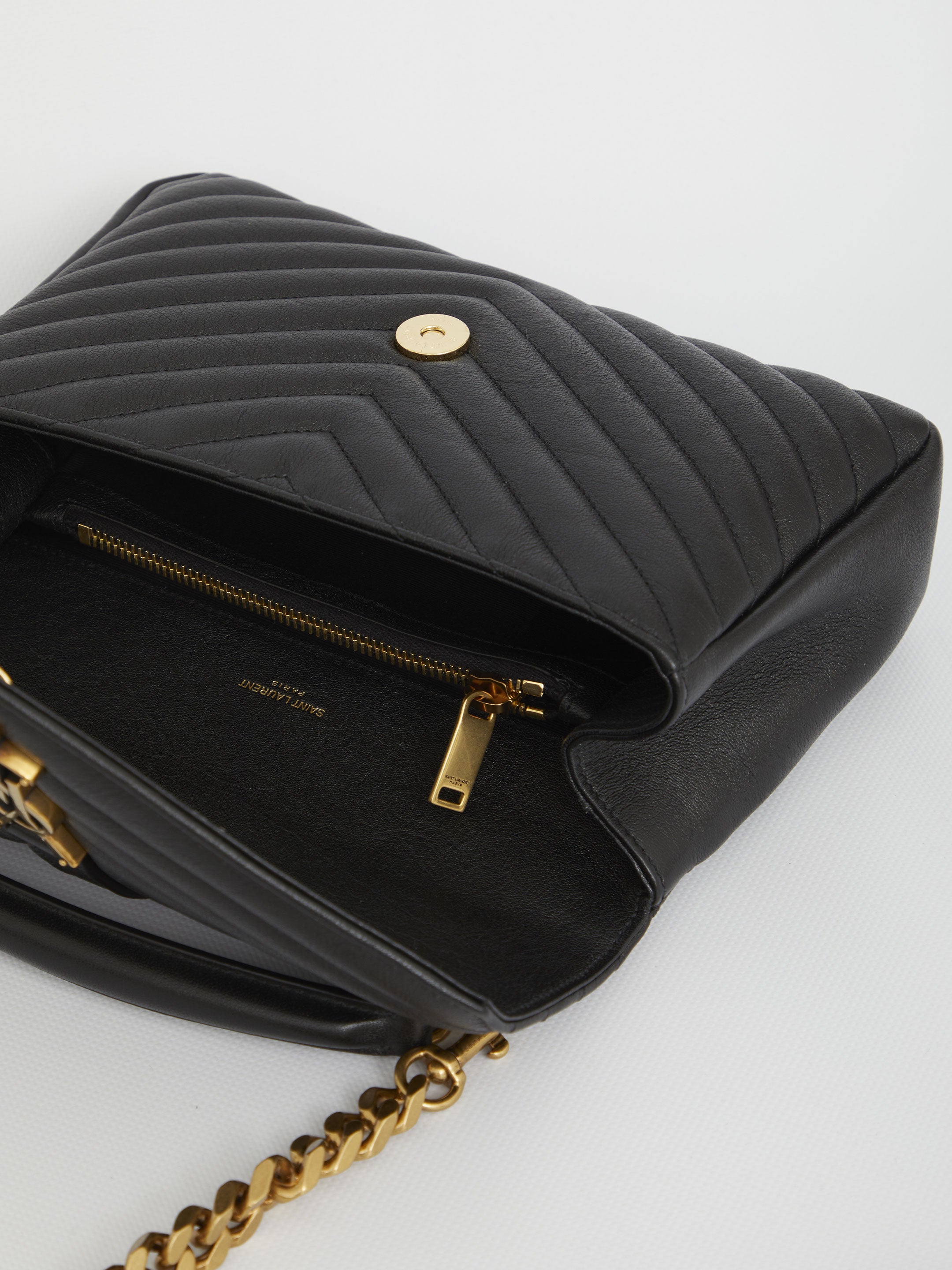 SAINT LAURENT Medium Handbag with Detachable Chain Strap