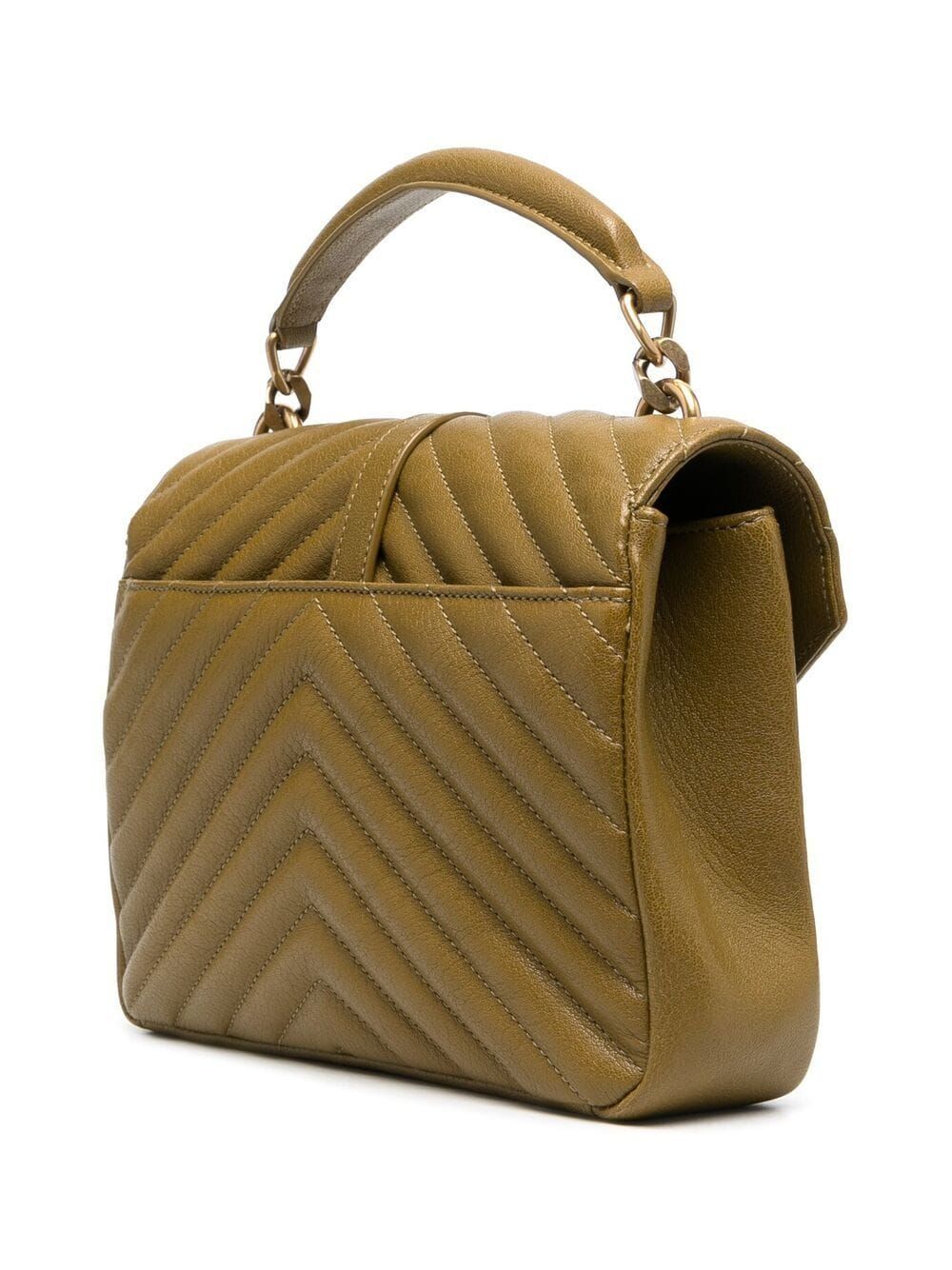 SAINT LAURENT Mini College Logo Plaque Shoulder Handbag