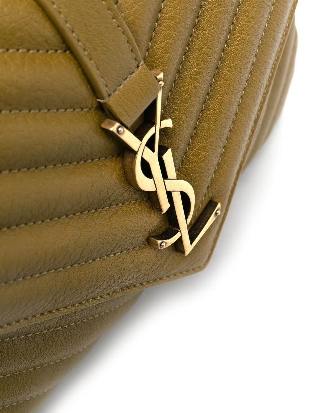 SAINT LAURENT Mini College Logo Plaque Shoulder Handbag