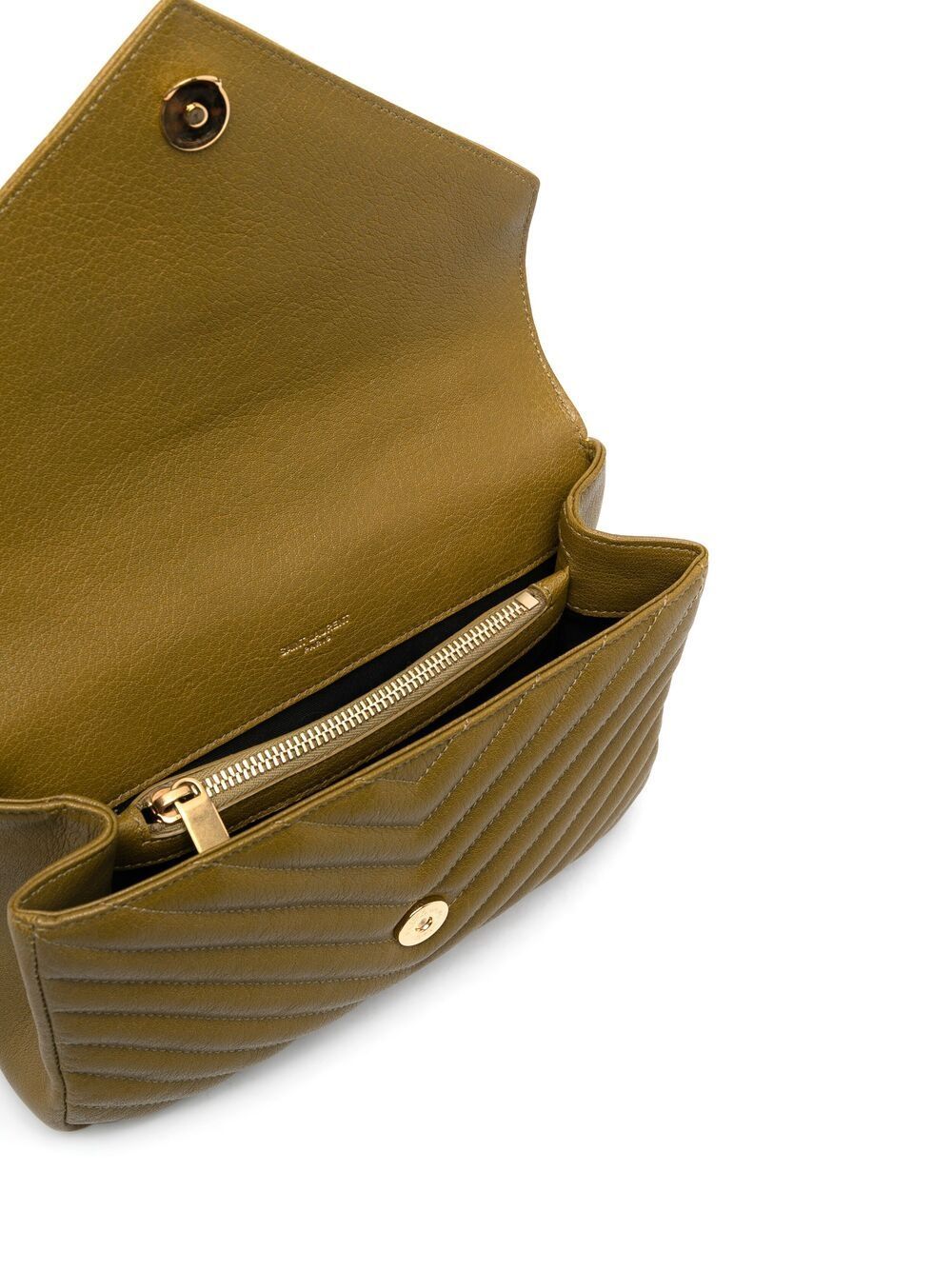 SAINT LAURENT Mini College Logo Plaque Shoulder Handbag