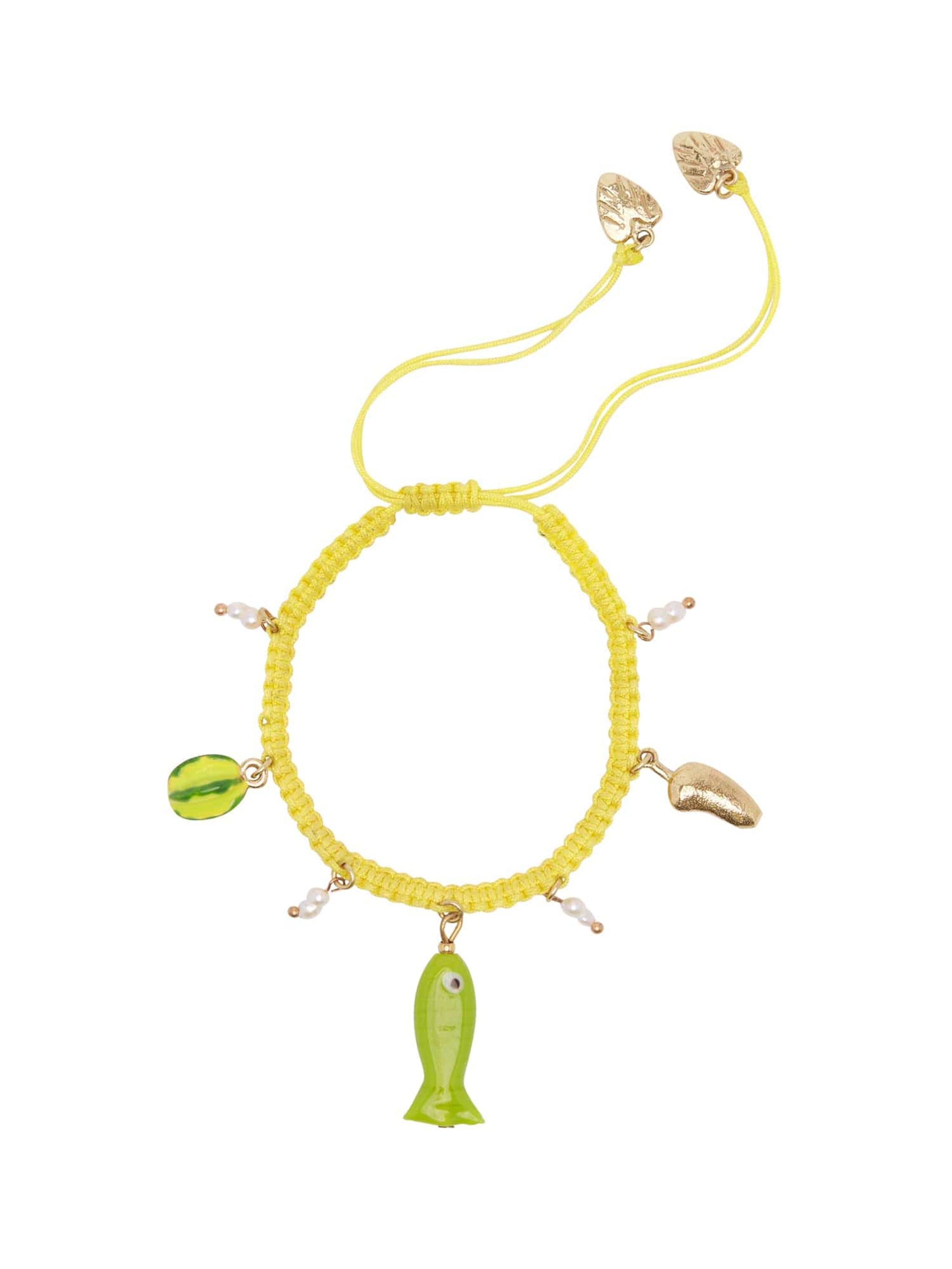 ALEMAIS Macrame Fish Charm Bracelet