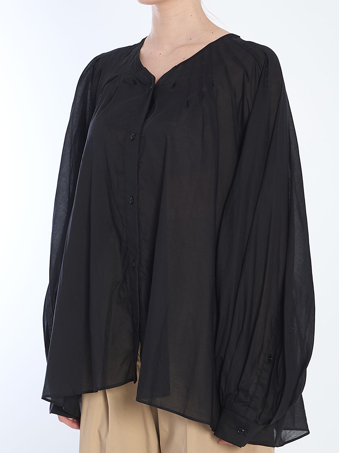 THE LATEST Oversized Round-Neck Blouse - XS