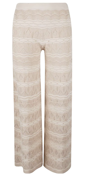 D.EXTERIOR High-Waist Knit Lace Pants