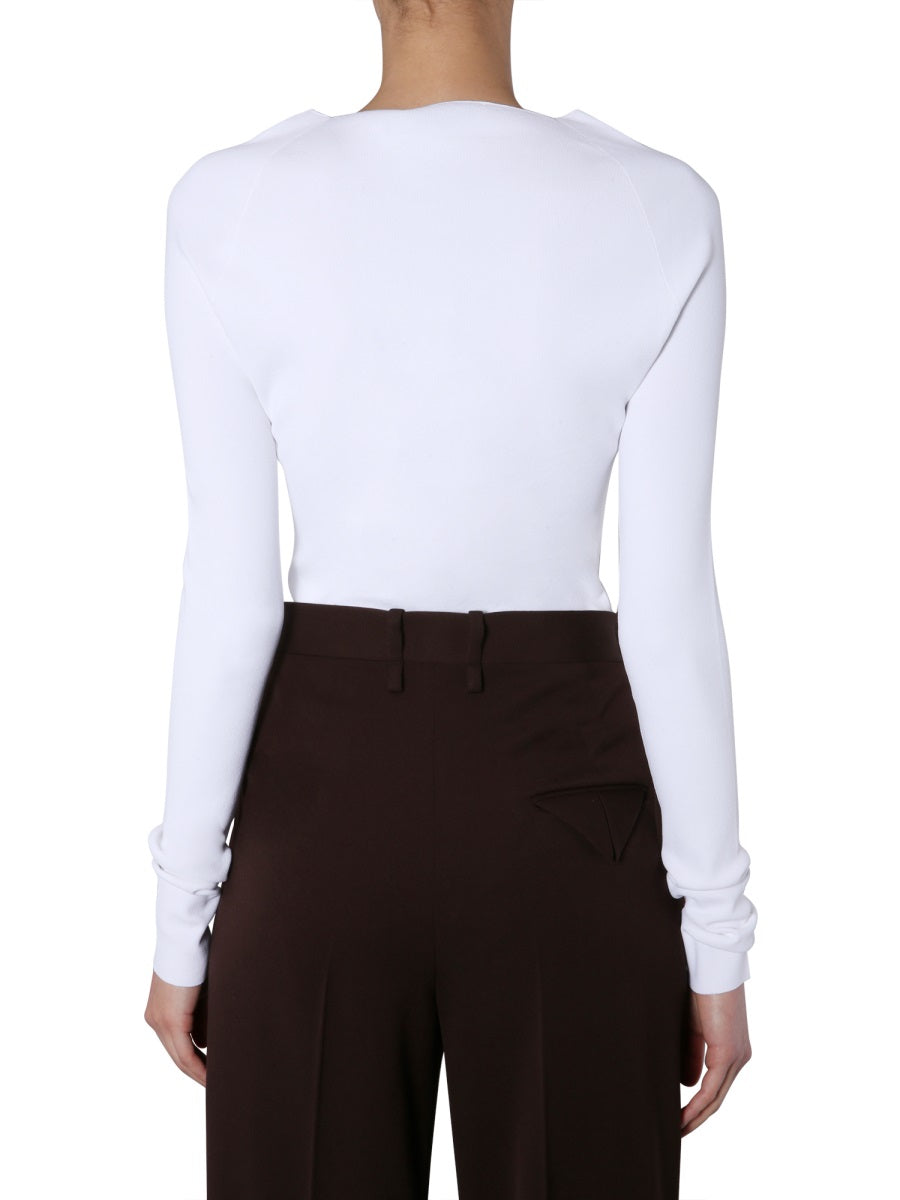 BOTTEGA VENETA Long Sleeve Boat Neck Sweater for Women