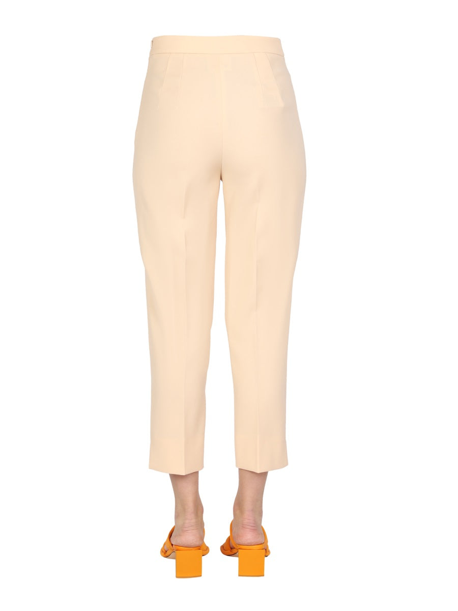 BOUTIQUE MOSCHINO Chic Cropped Cady Trousers for Women
