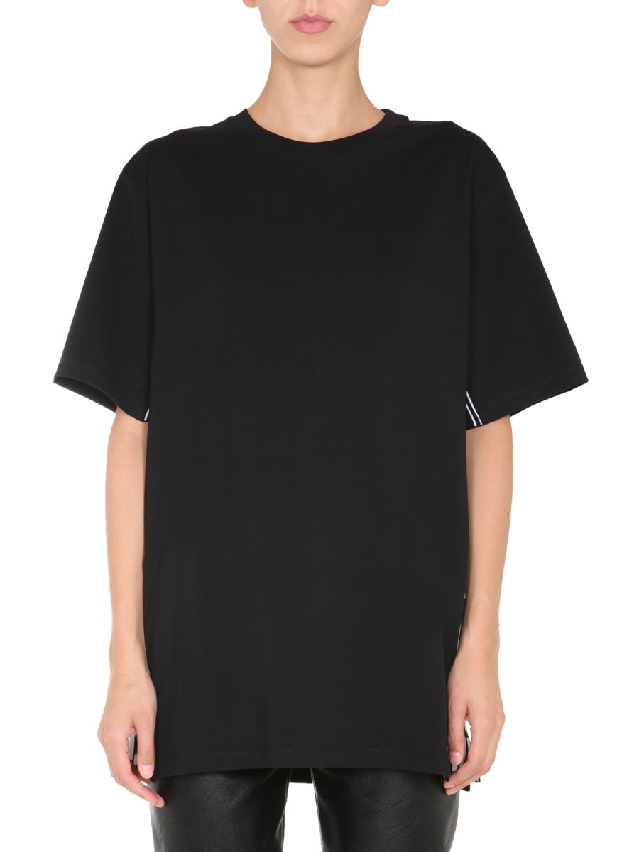 STELLA MCCARTNEY Unisex Round Neck T-Shirt with Side Band