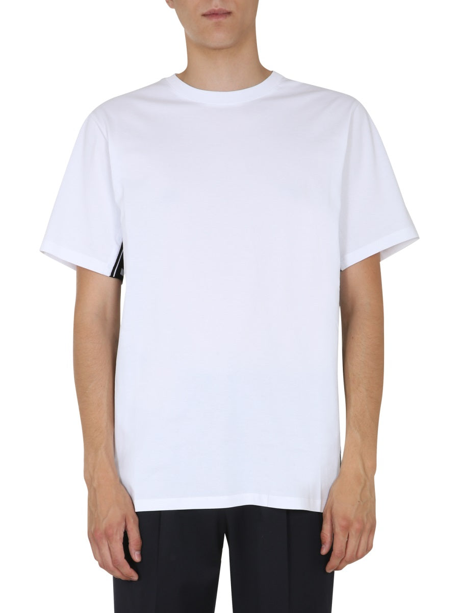 STELLA MCCARTNEY Round Neck T-Shirt with Side Bands