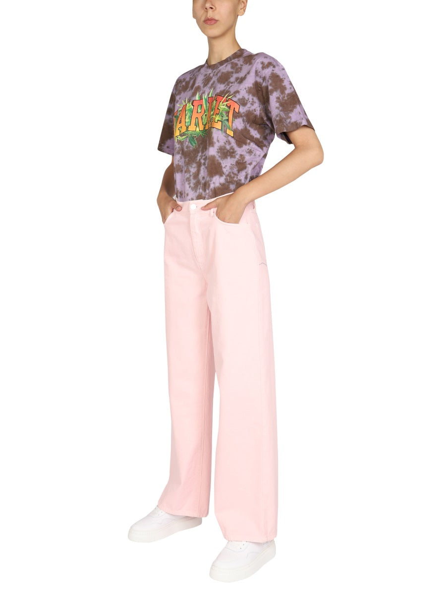 MARKET Unisex Logo Print Crew Neck T-Shirt