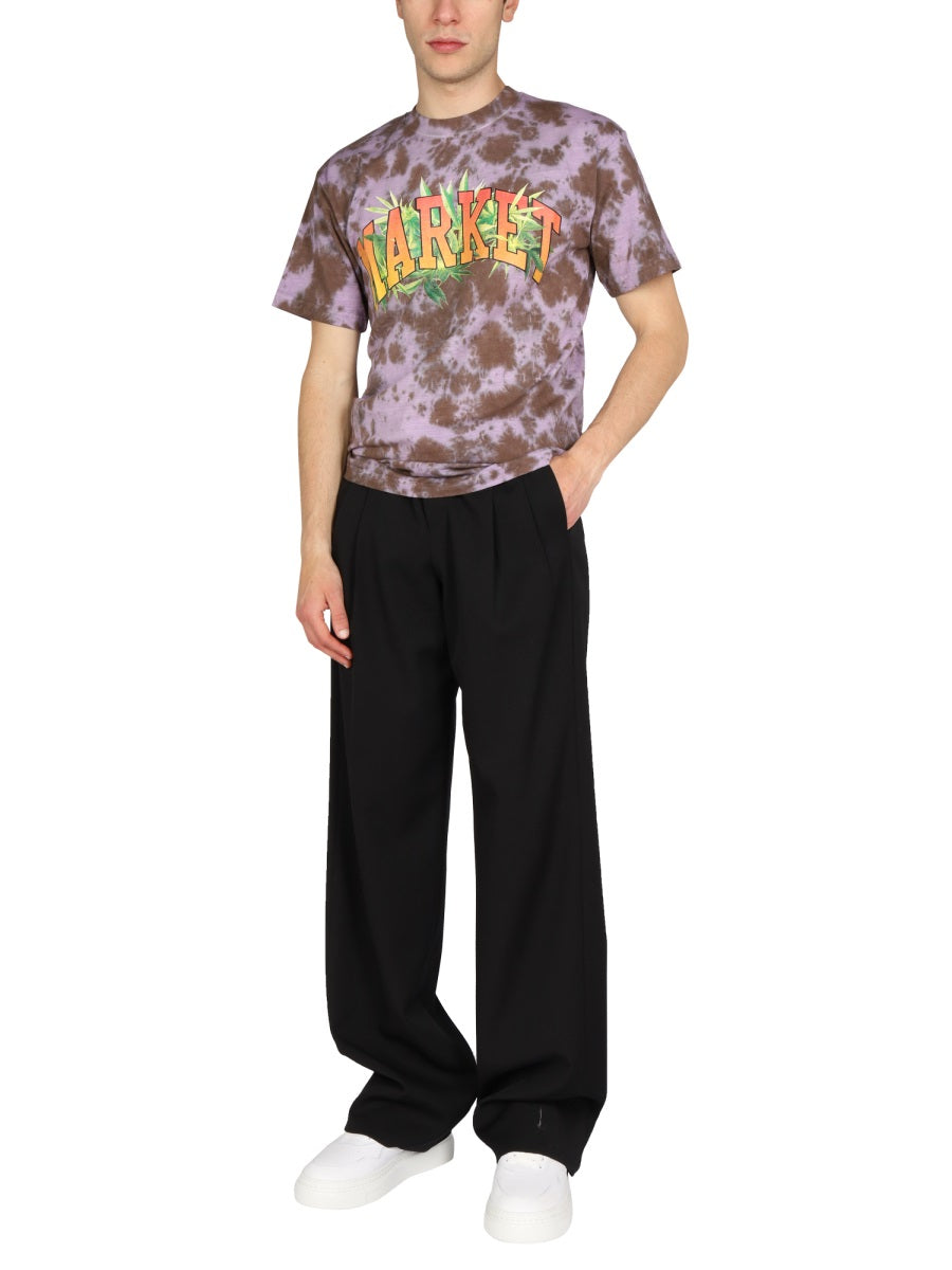 MARKET Unisex Logo Print Crew Neck T-Shirt