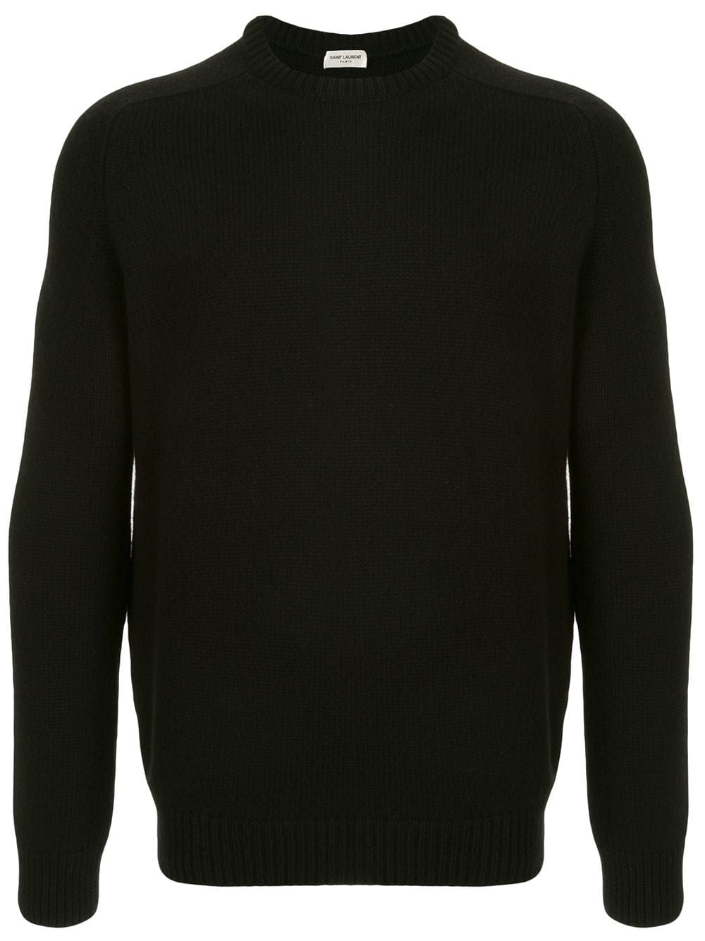 SAINT LAURENT Round Neck Long Sleeve Cashmere Sweater