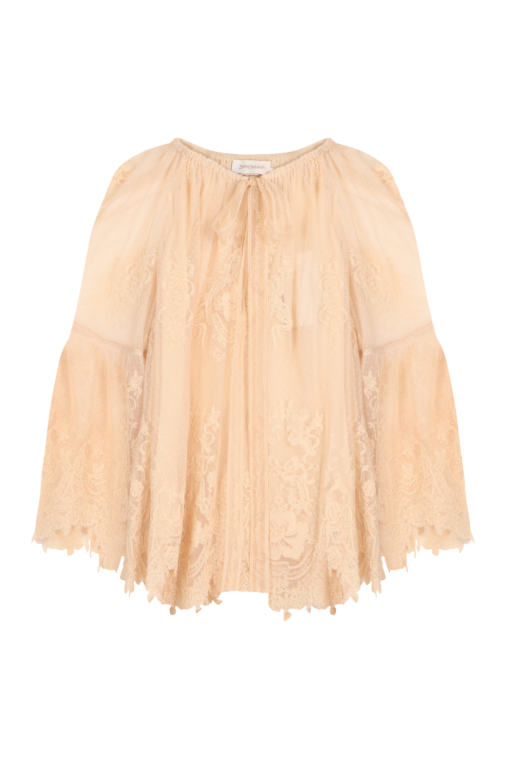 ZIMMERMANN Hypnotic Lace Blouse with Ruffled Layers (Size 0P - 4)
