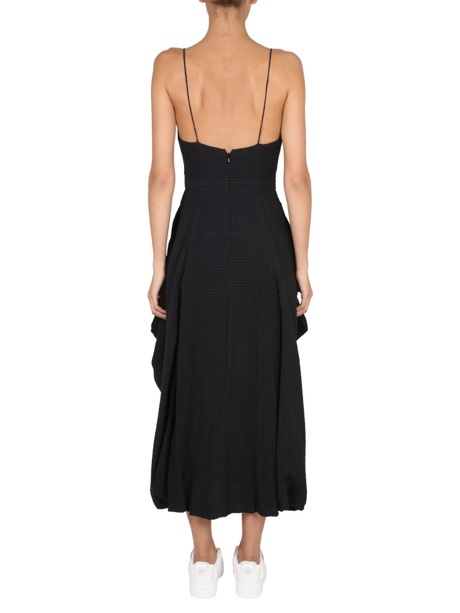 STELLA MCCARTNEY Feminine V-Neck Front Slit Dress