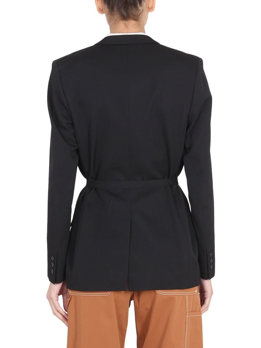 STELLA MCCARTNEY Belted Blazer with Peaked Lapels - Mini Fit