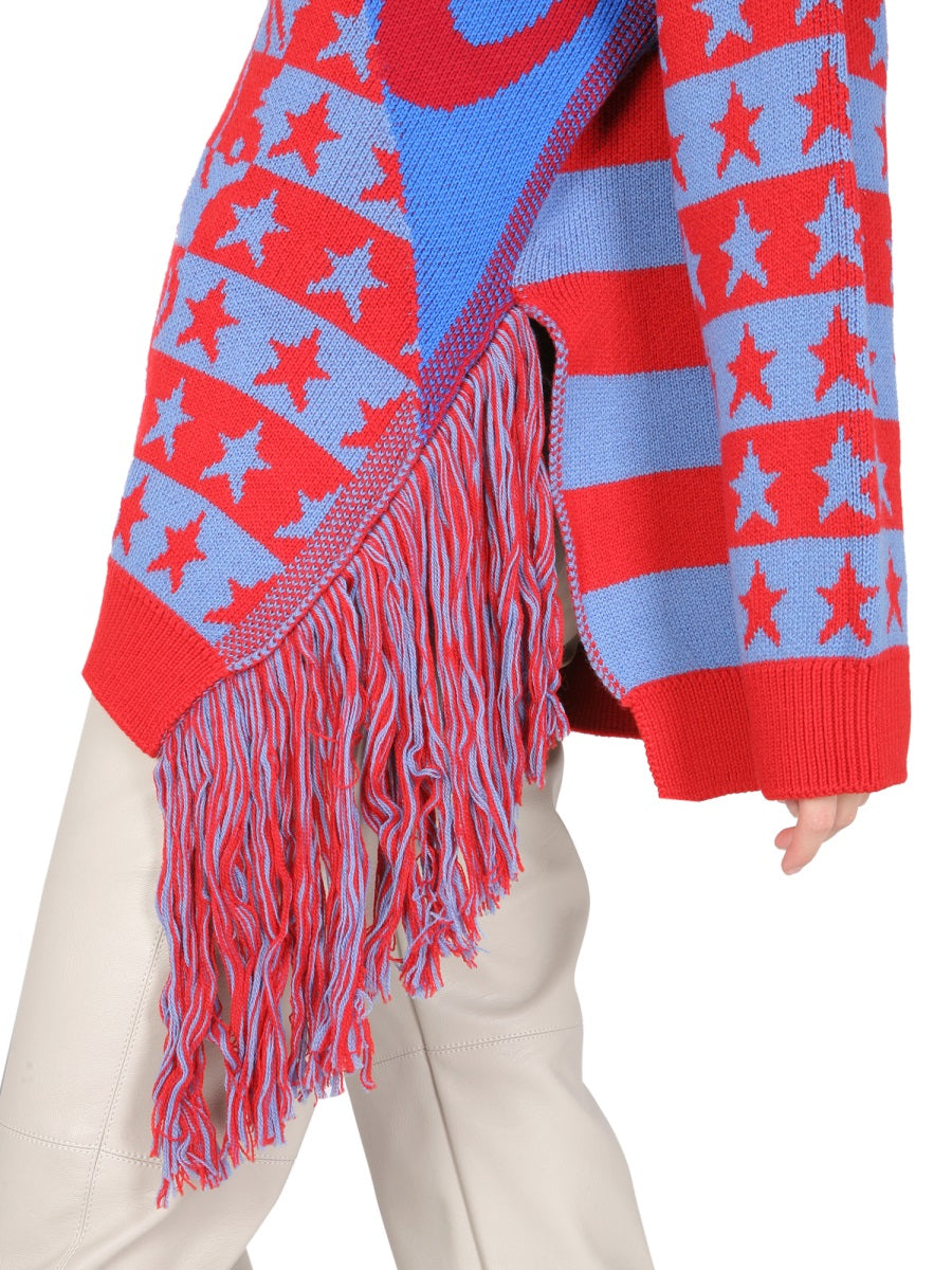 STELLA MCCARTNEY Fringe Detail Crew Neck Sweater