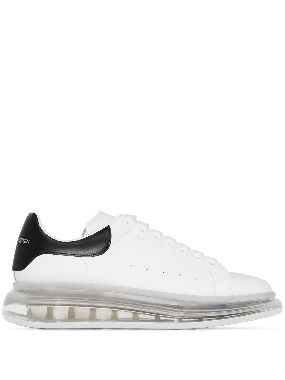 ALEXANDER MCQUEEN Classic Leather Sneakers with Contrasting Heel